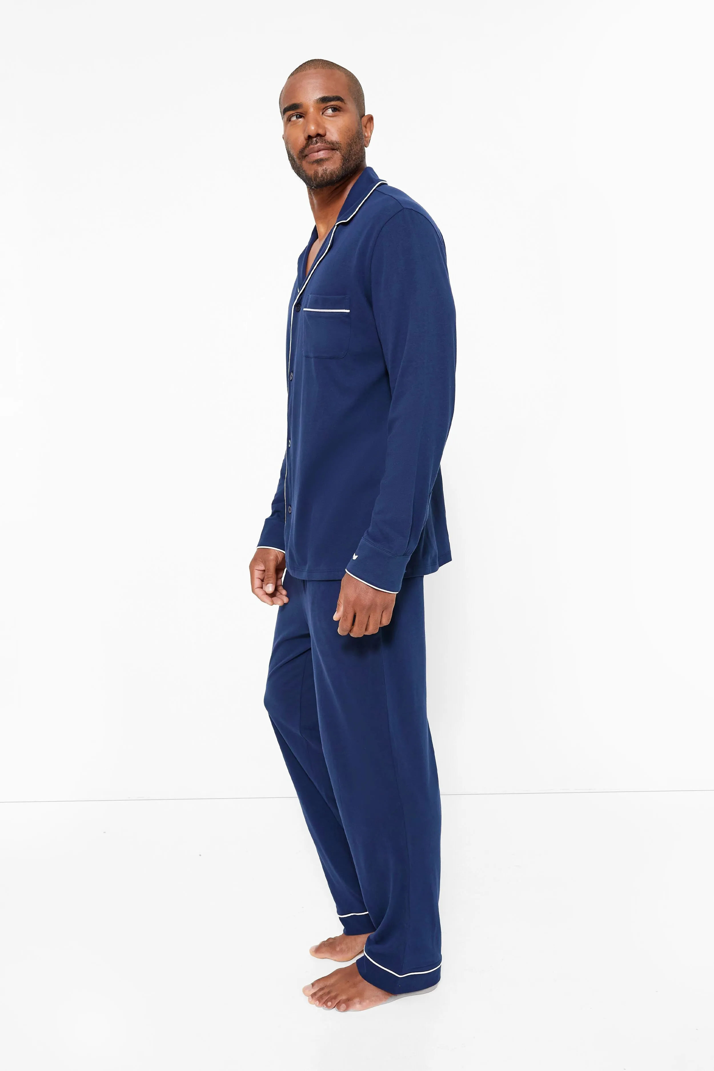 Navy Luxe Pima Pajama Set