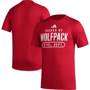 NC State Wolfpack Sideline AEROREADY adidas Men's Red Pre Game T-Shirt