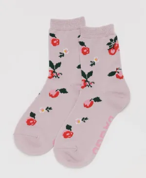 Needlepoint Apple Socks Baggu
