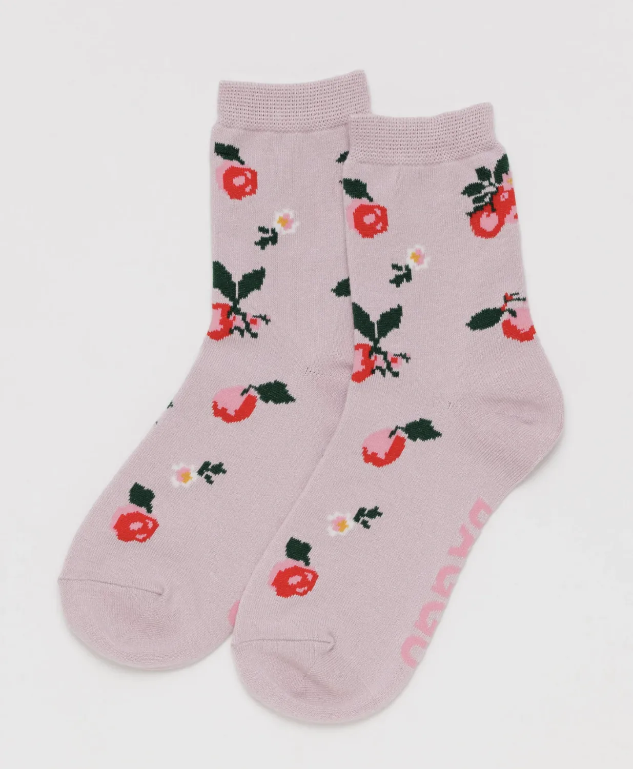 Needlepoint Apple Socks Baggu