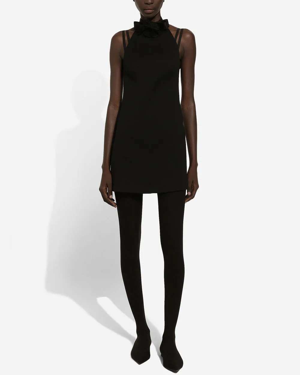 Nero Halter Mini Dress