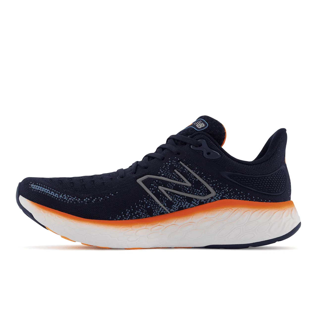 New Balance Fresh Foam X 1080 v12 Wide (Mens)- Eclipse with Vibrant Orange and Spring Tide