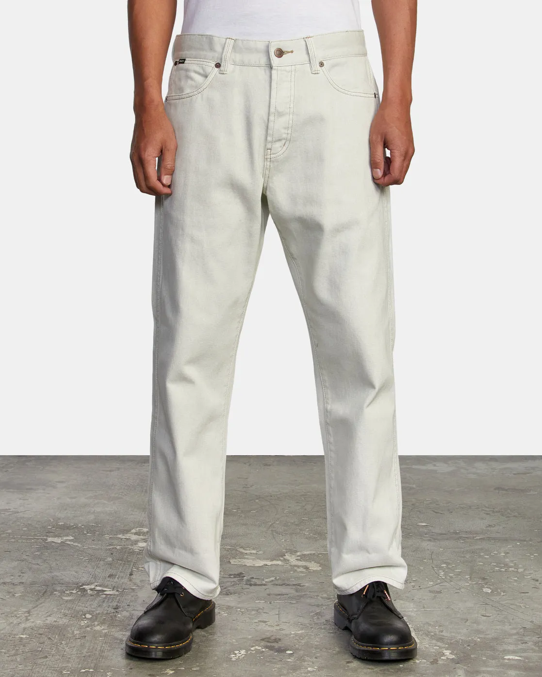 New Dawn Straight Fit Denim Jeans - Eggshell