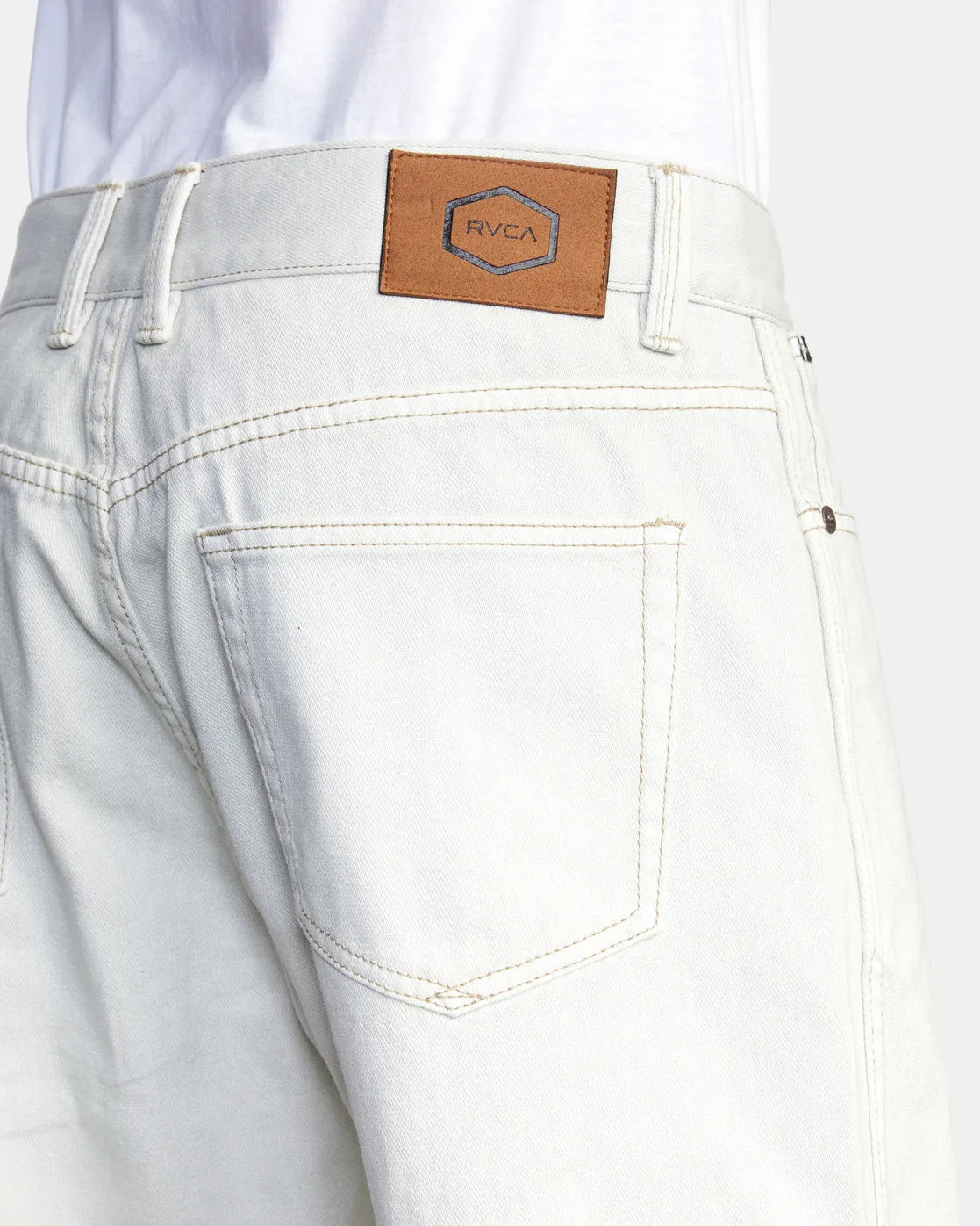 New Dawn Straight Fit Denim Jeans - Eggshell