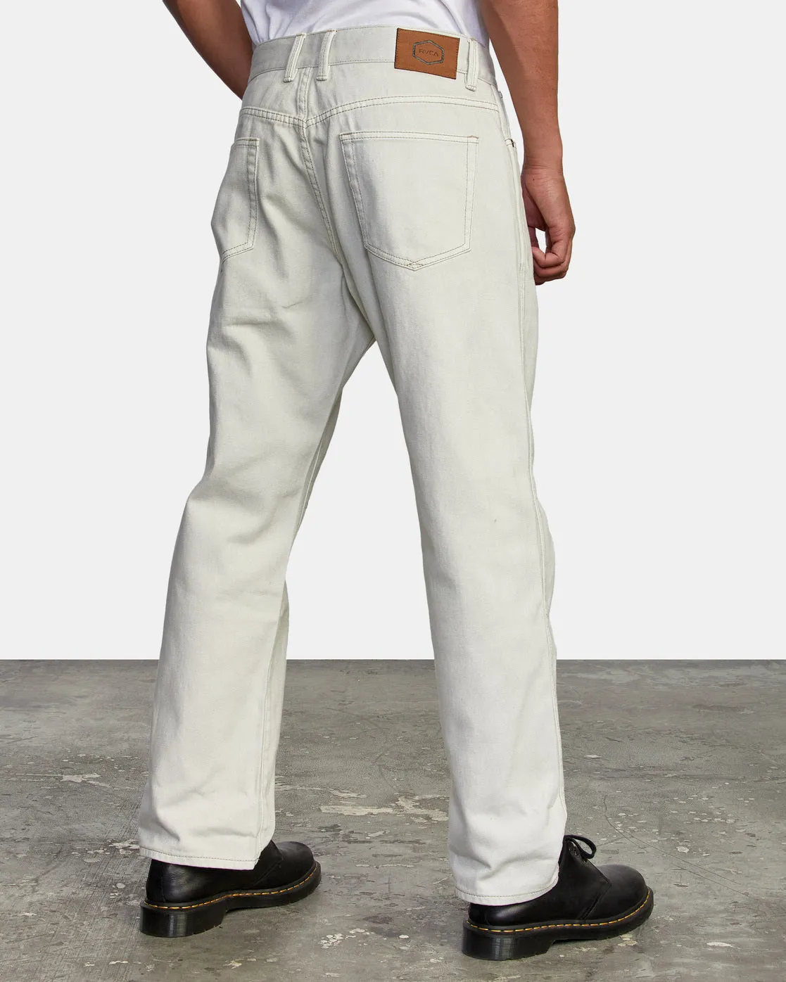 New Dawn Straight Fit Denim Jeans - Eggshell