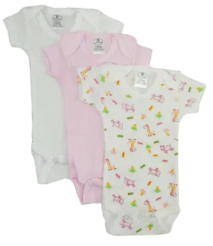Newborn Onesies: Preemie Girls Printed Short Sleeve Variety Pack