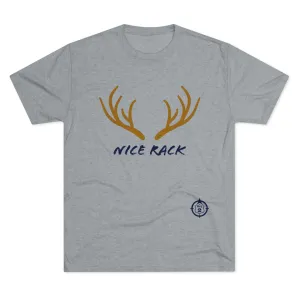 Nice Rack - Antlers - North of Hwy 2 - Unisex Tri-Blend Crew Tee