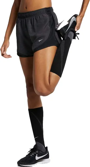 Nike Dry Women's Tempo Dri-Fit Running Shorts (Heather Black/Black, Small)