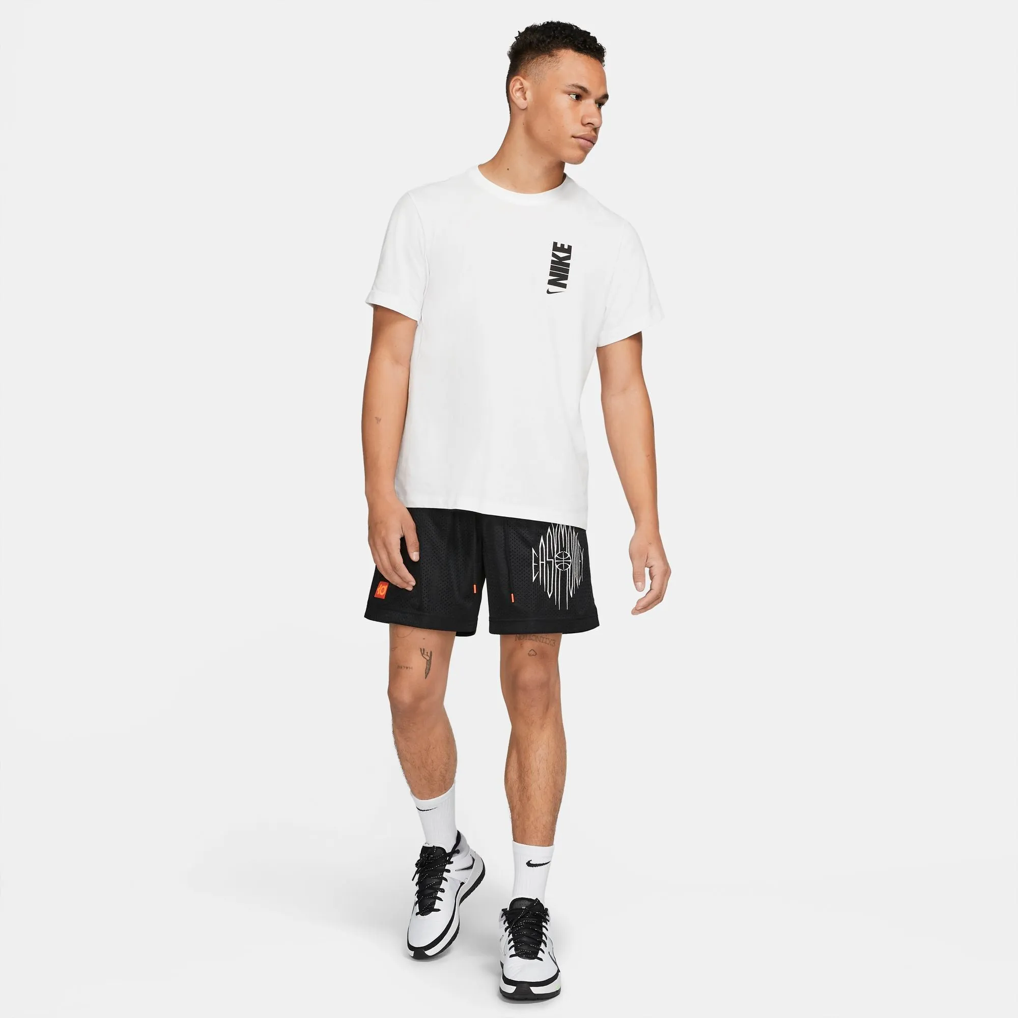Nike KD Basketball Double Mesh Shorts - Black/Turf Orange/Summit White