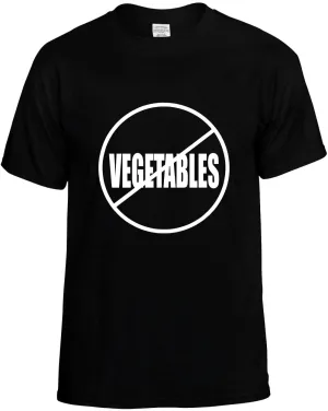 No Vegetables Anti-Vegetables  Unisex T-Shirt Novelty Graphic Tee Shirt