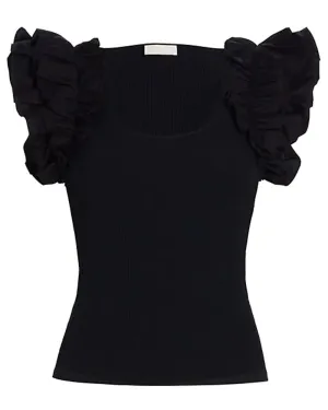 Noir Koa Ruffle Top