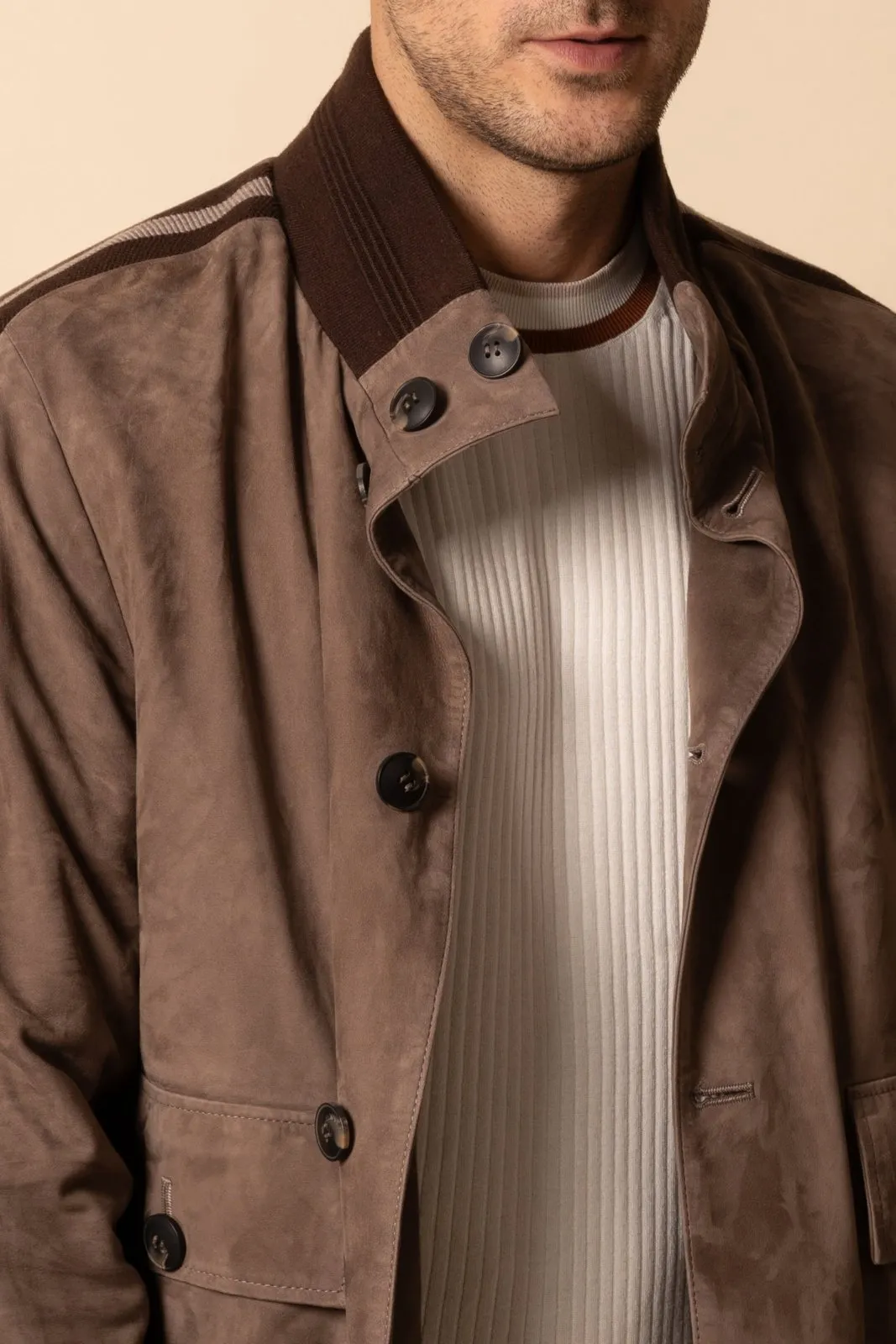 Nomad Suede Bomber Jacket
