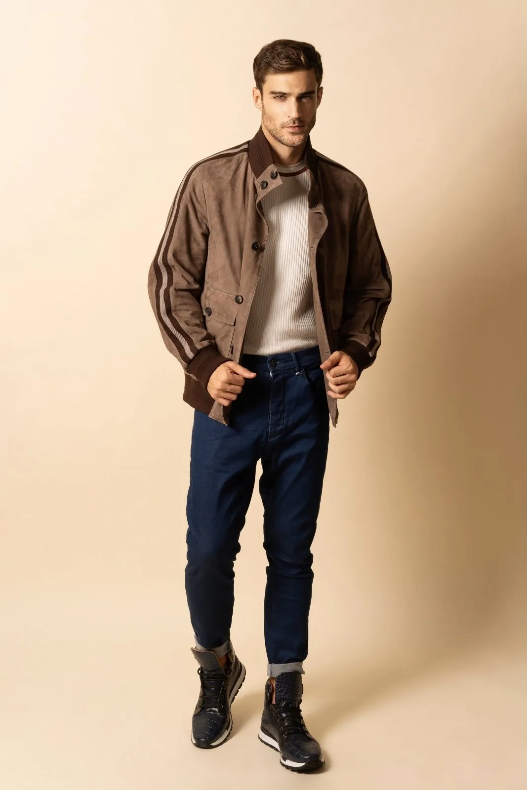 Nomad Suede Bomber Jacket