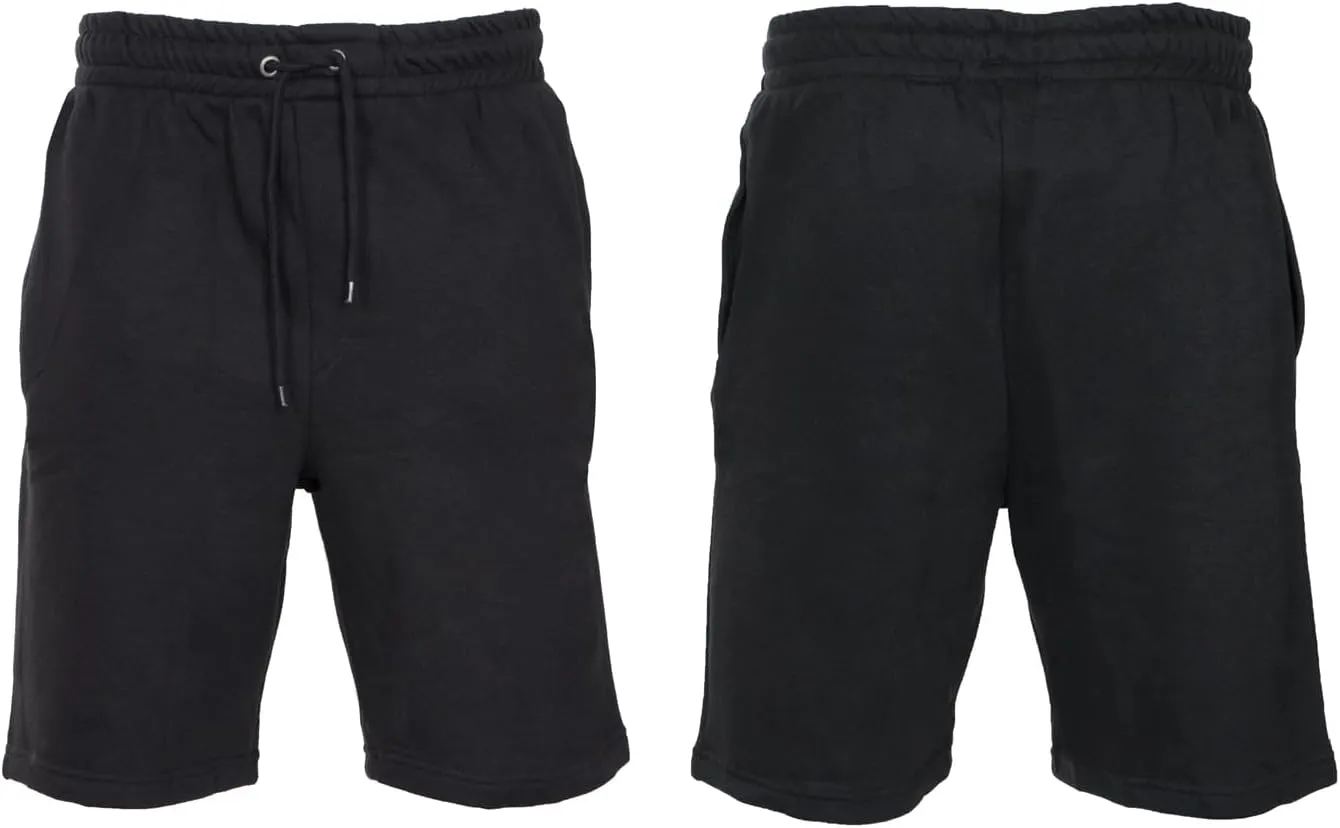 NOROZE Mens Fleece Shorts Training Joggers Lounge Pants Jersey Pyjama Short Trouser