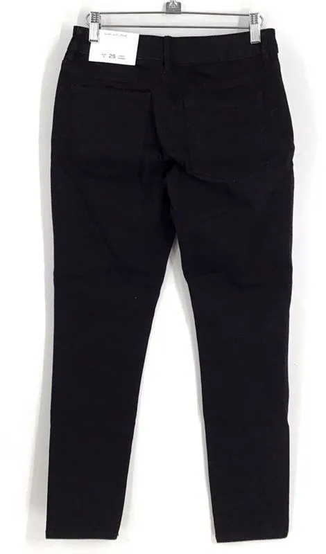 NWT Loft Women's Black Modern Curvy Skinny Jeans - Size 25/0