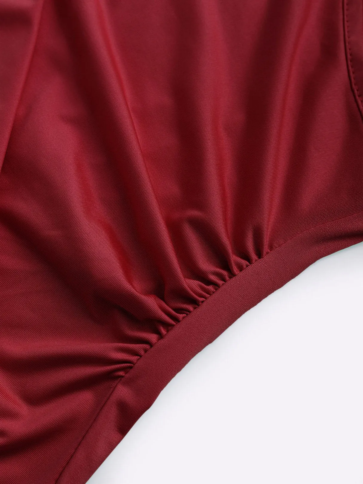 OEM ODM Deep V-Neck Lace Short Sleeve Bodycon Hem Red T-Shirts