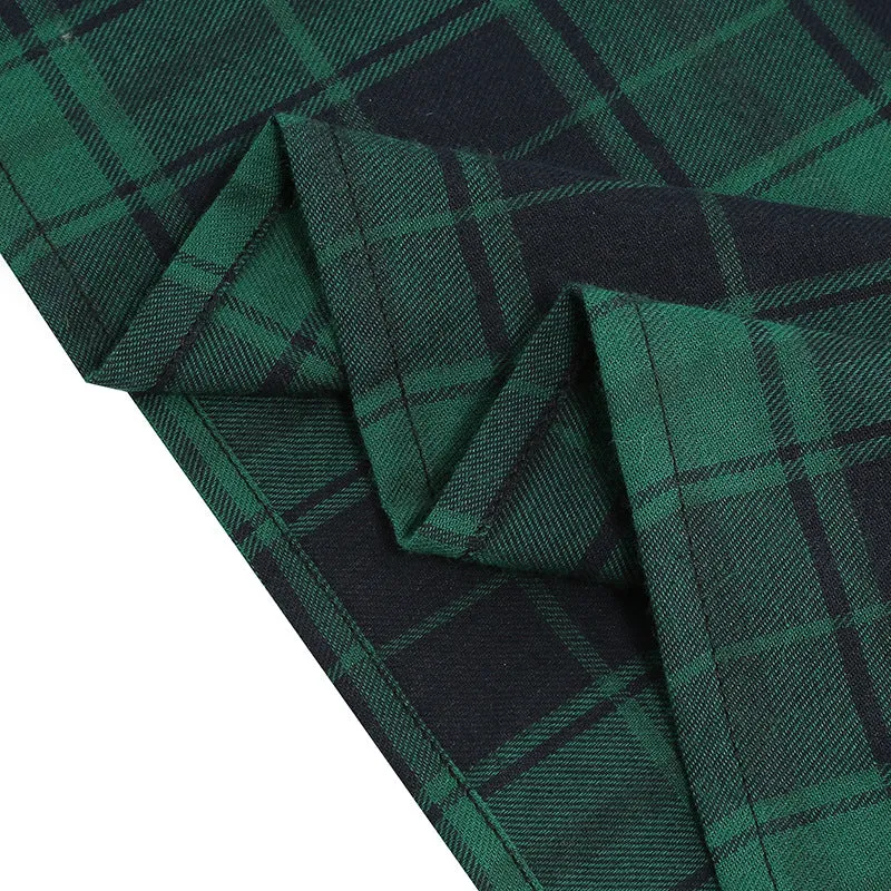 Off-the-shoulder Waist Retro Punk Dress Irregular Plaid Long-sleeved Splicing Dress
