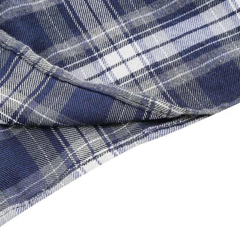 Off-the-shoulder Waist Retro Punk Dress Irregular Plaid Long-sleeved Splicing Dress