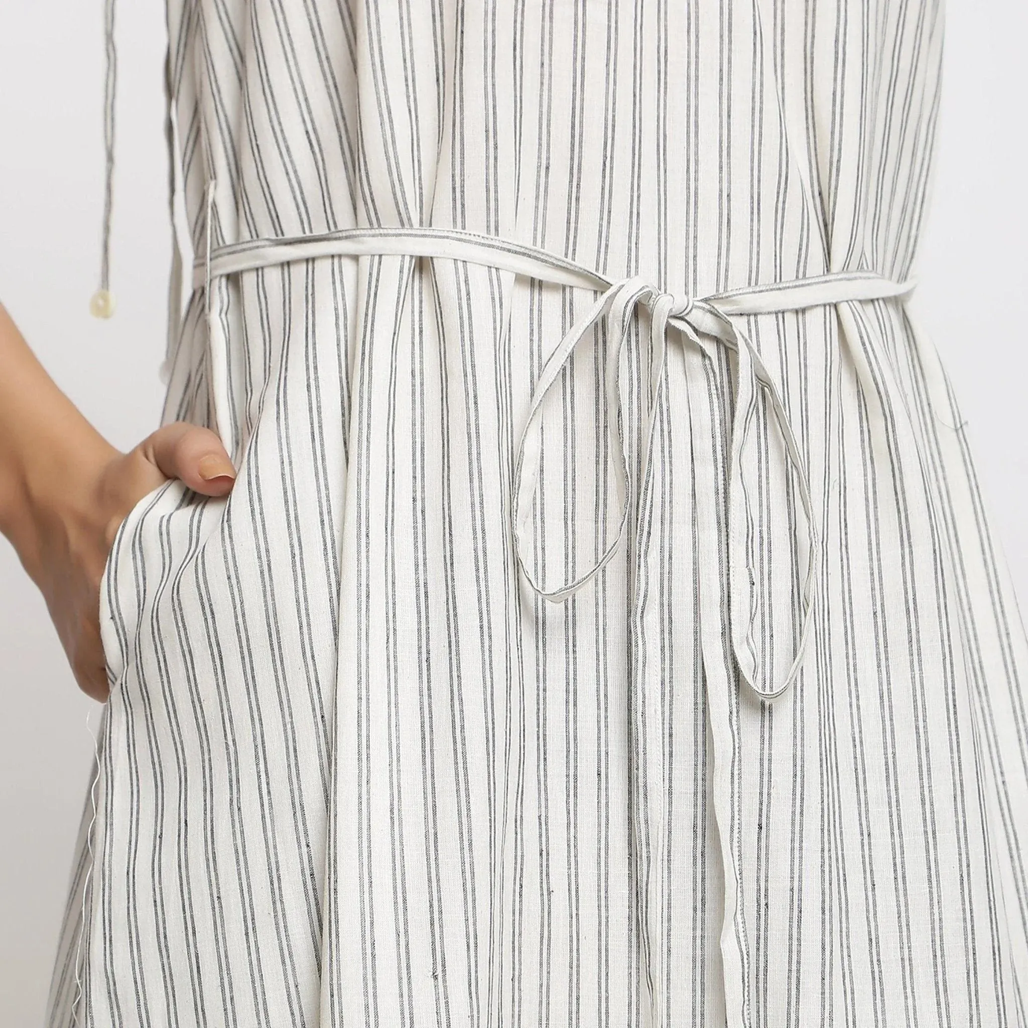 Off-White Strappy Cotton Muslin Camisole Maxi Dress