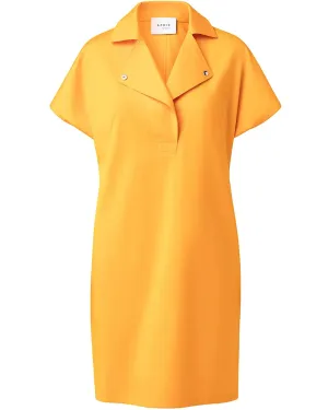 Orange and Gold Gabardine Polo Dress