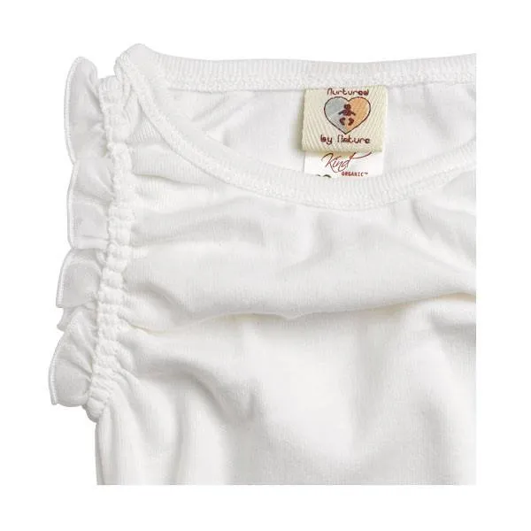 Organic Frilly Romper - Milk