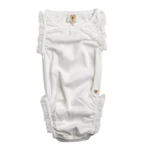 Organic Frilly Romper - Milk