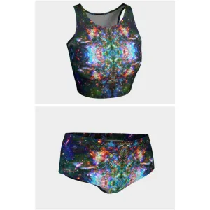 Oriarch Psychedelic Crop Top/ Bikini Set