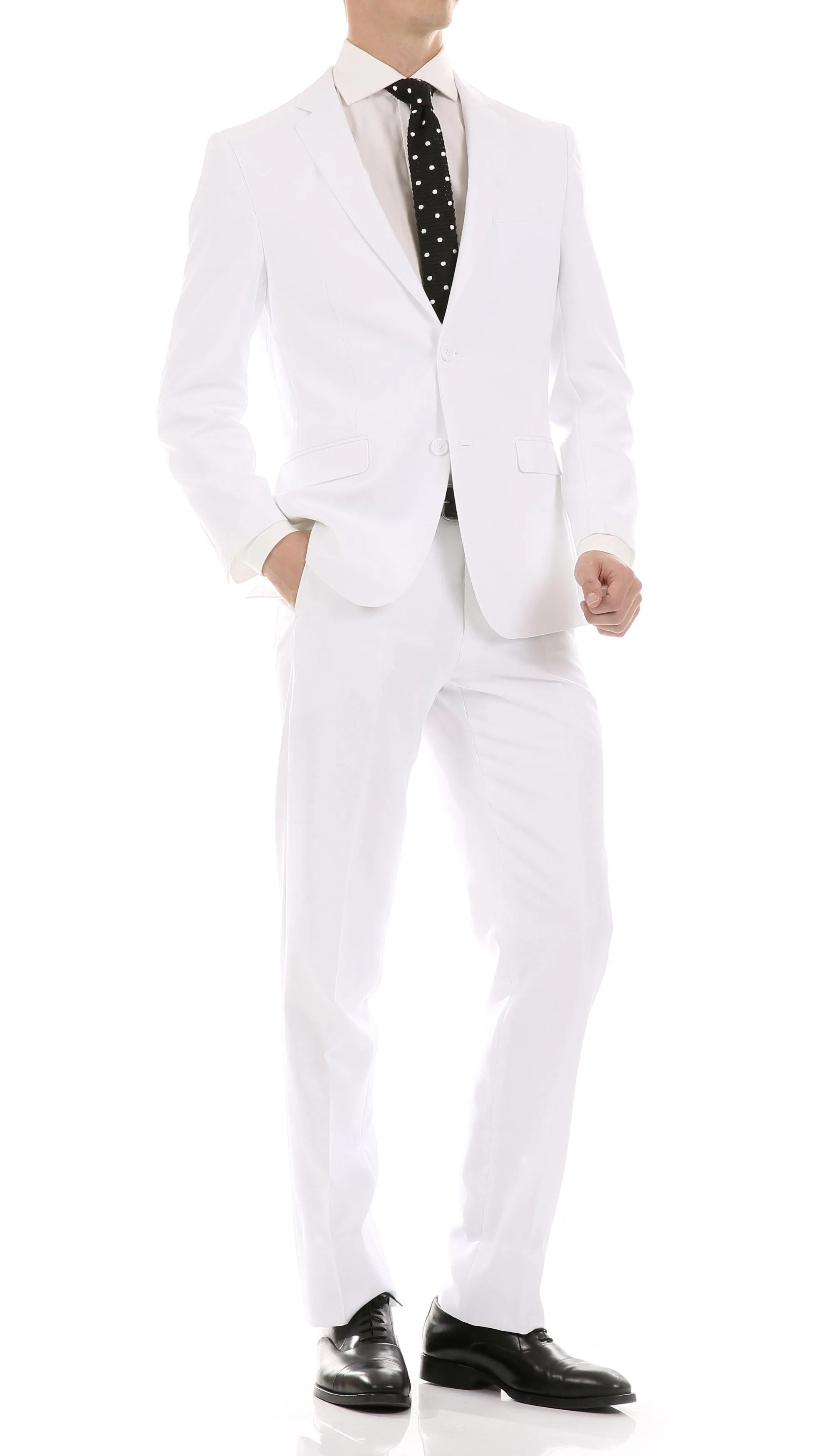 Oslo Collection - Slim Fit 2 Piece Suit Color White