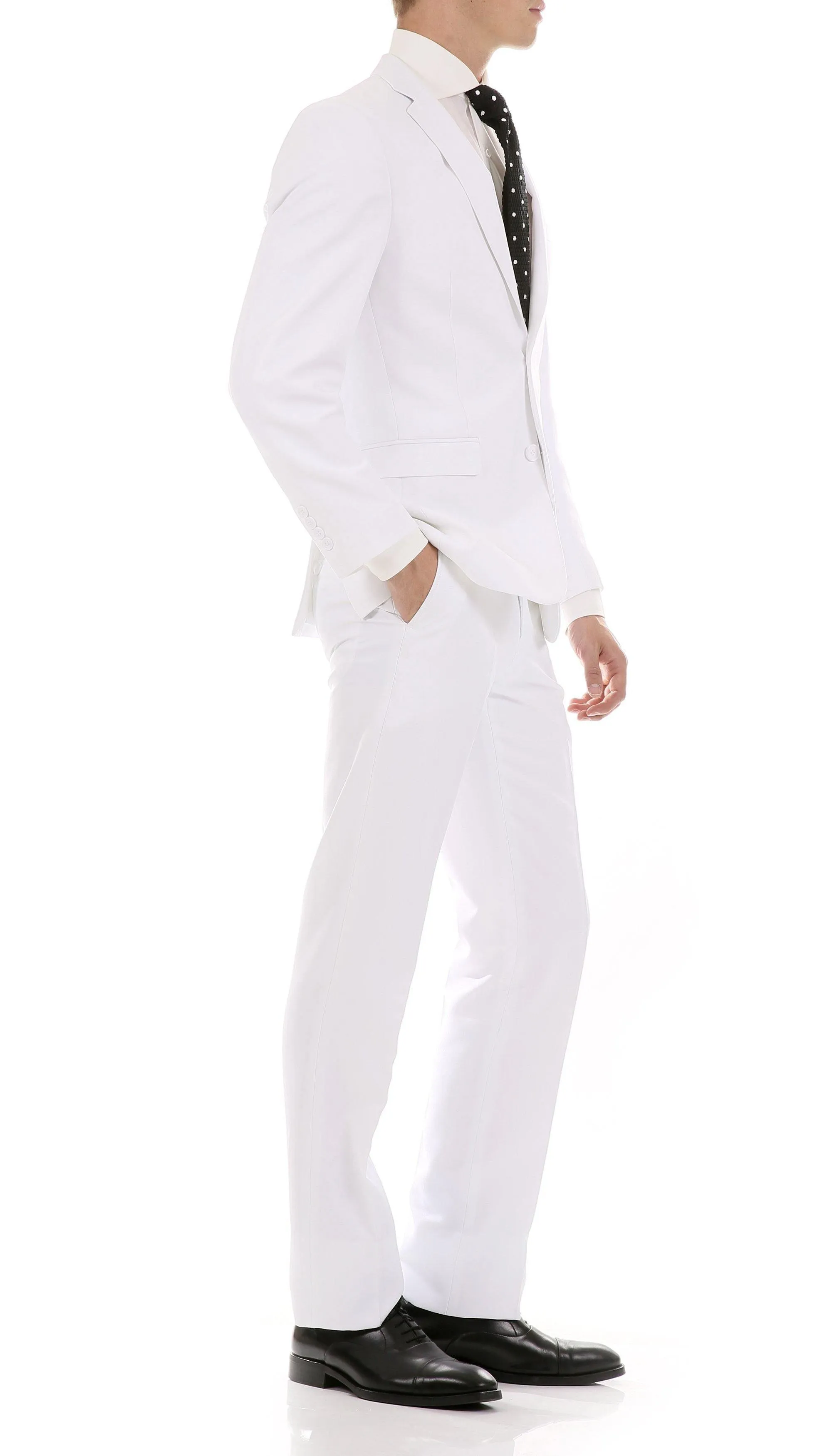 Oslo Collection - Slim Fit 2 Piece Suit Color White