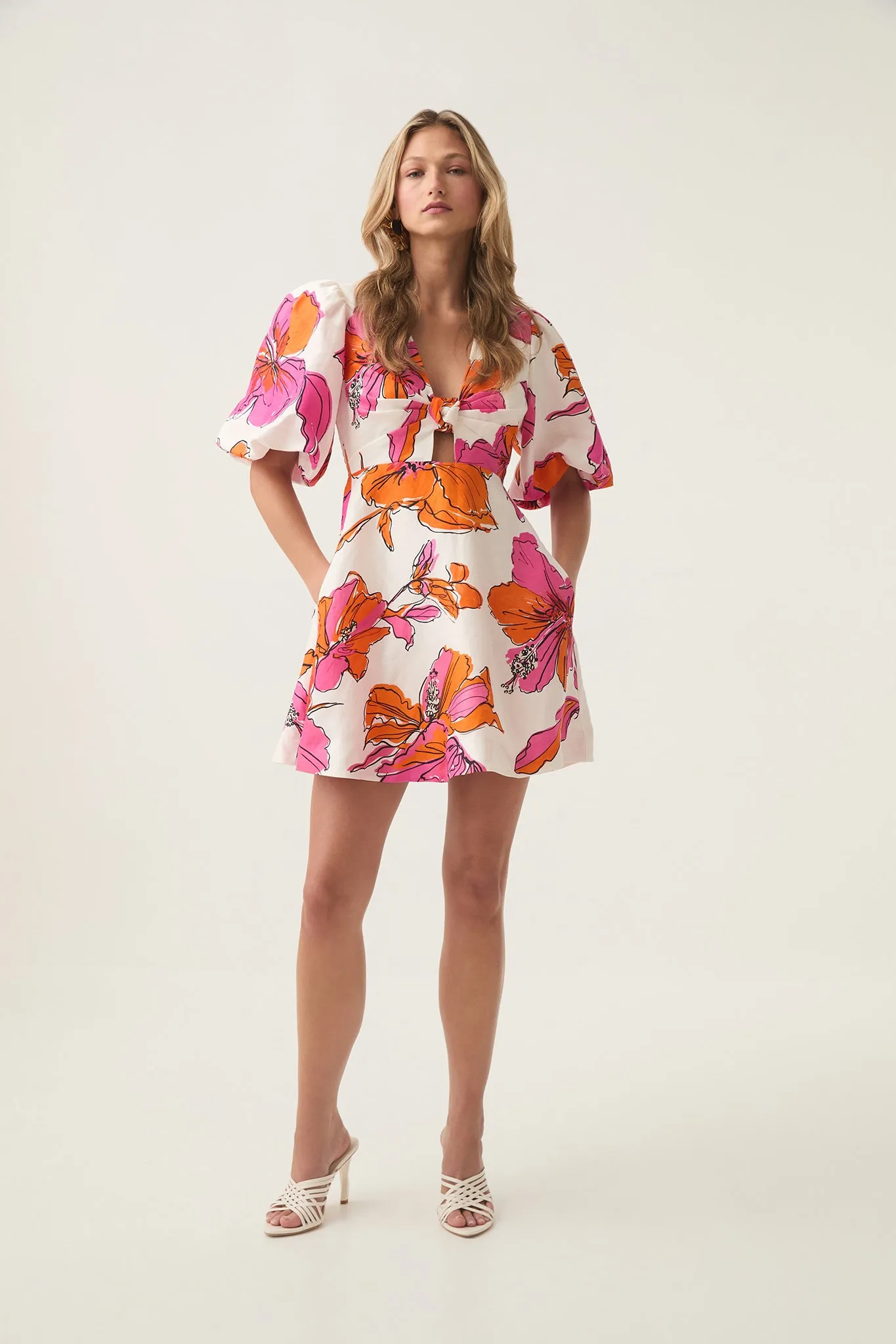 Overflow Knotted Mini Dress