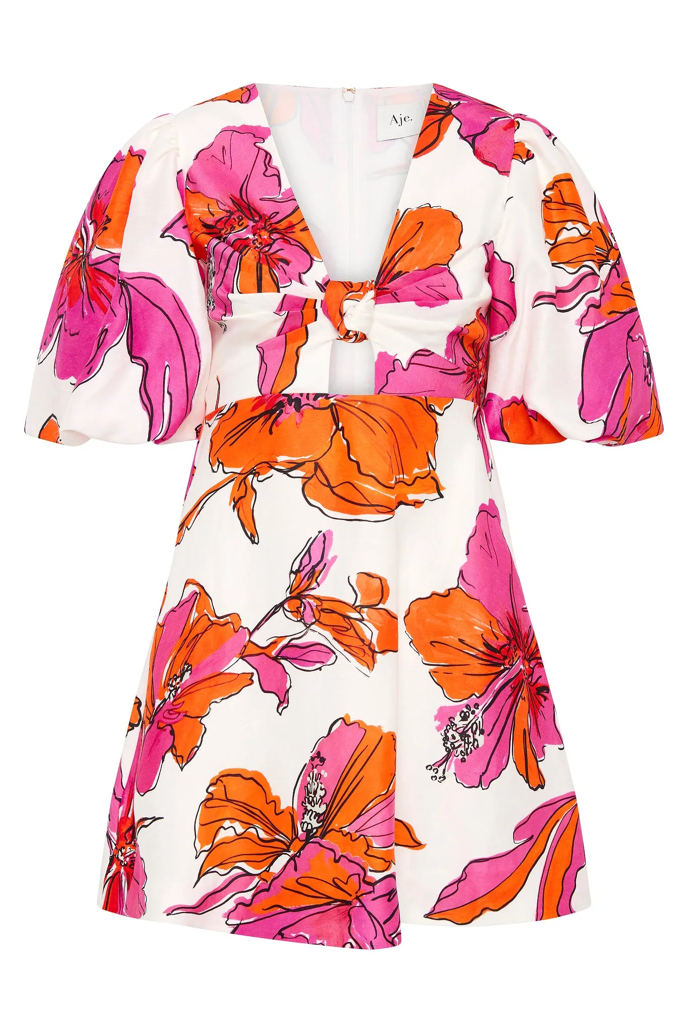 Overflow Knotted Mini Dress
