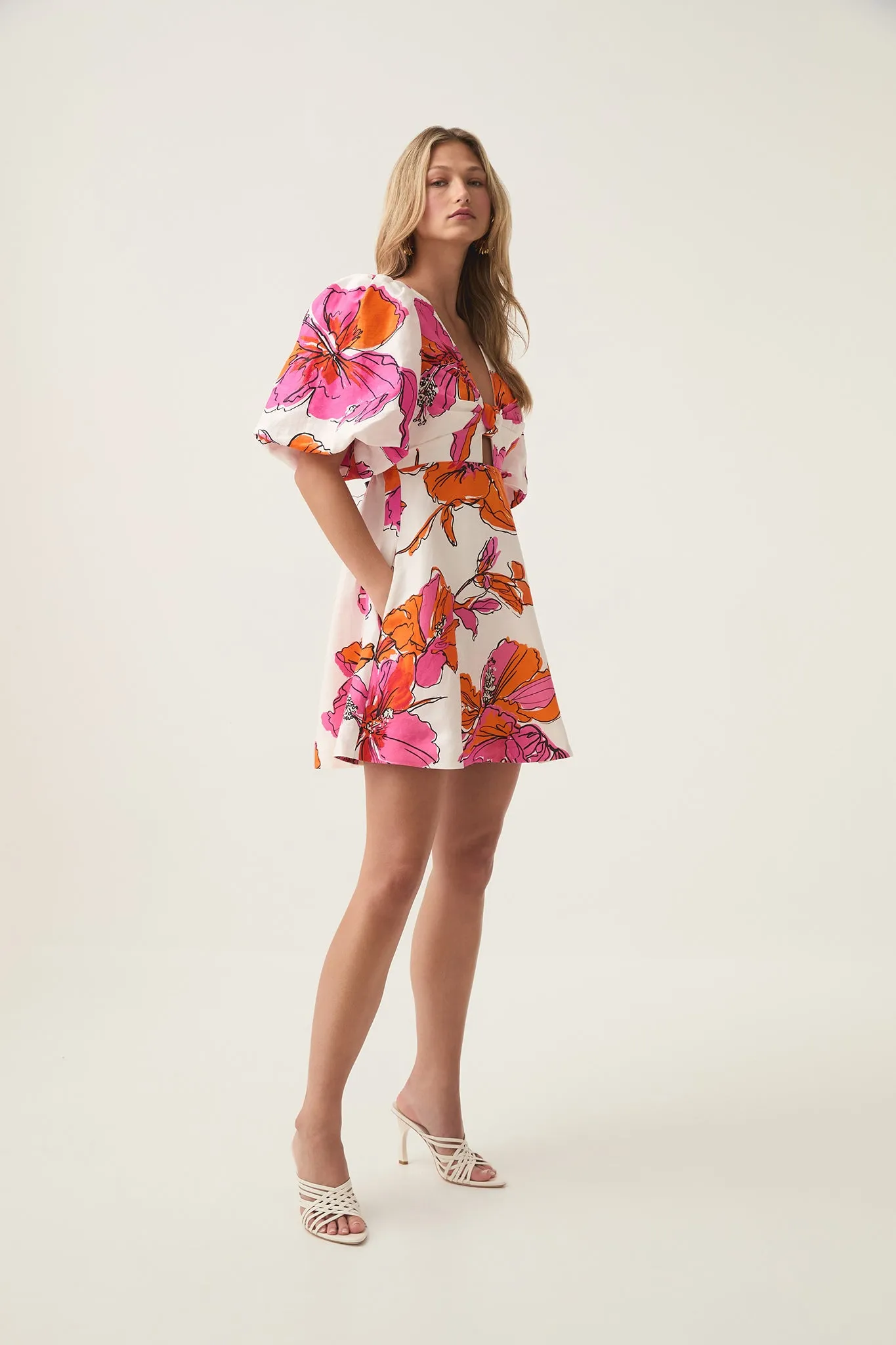 Overflow Knotted Mini Dress