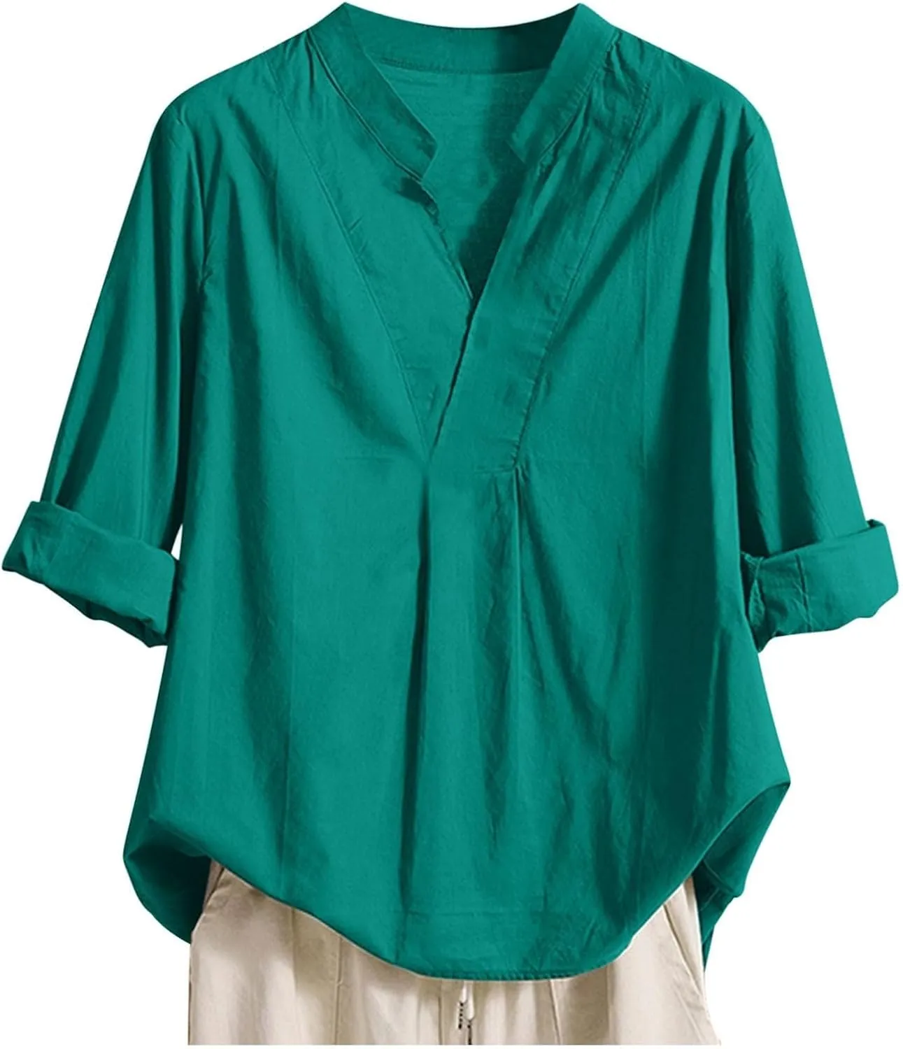 Oversized Shirts for Women Casual Slanted Button Vneck Short Sleeve Tshirt Thin Lightweight Breathable Summer Outfits