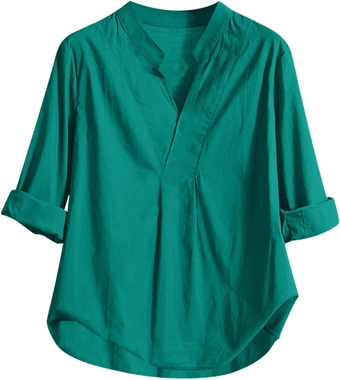 Oversized Shirts for Women Casual Slanted Button Vneck Short Sleeve Tshirt Thin Lightweight Breathable Summer Outfits
