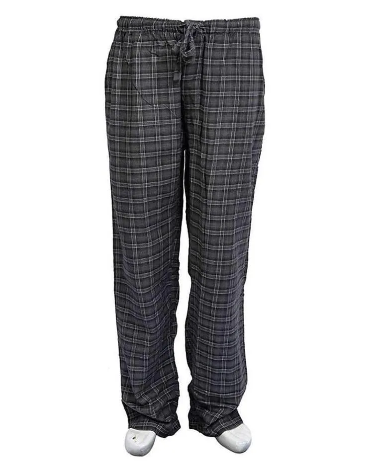 Pack of 2 - Men's Cotton Check Pajama - Cotton Yarn Dyed Flannel Men's Pajama MF-01