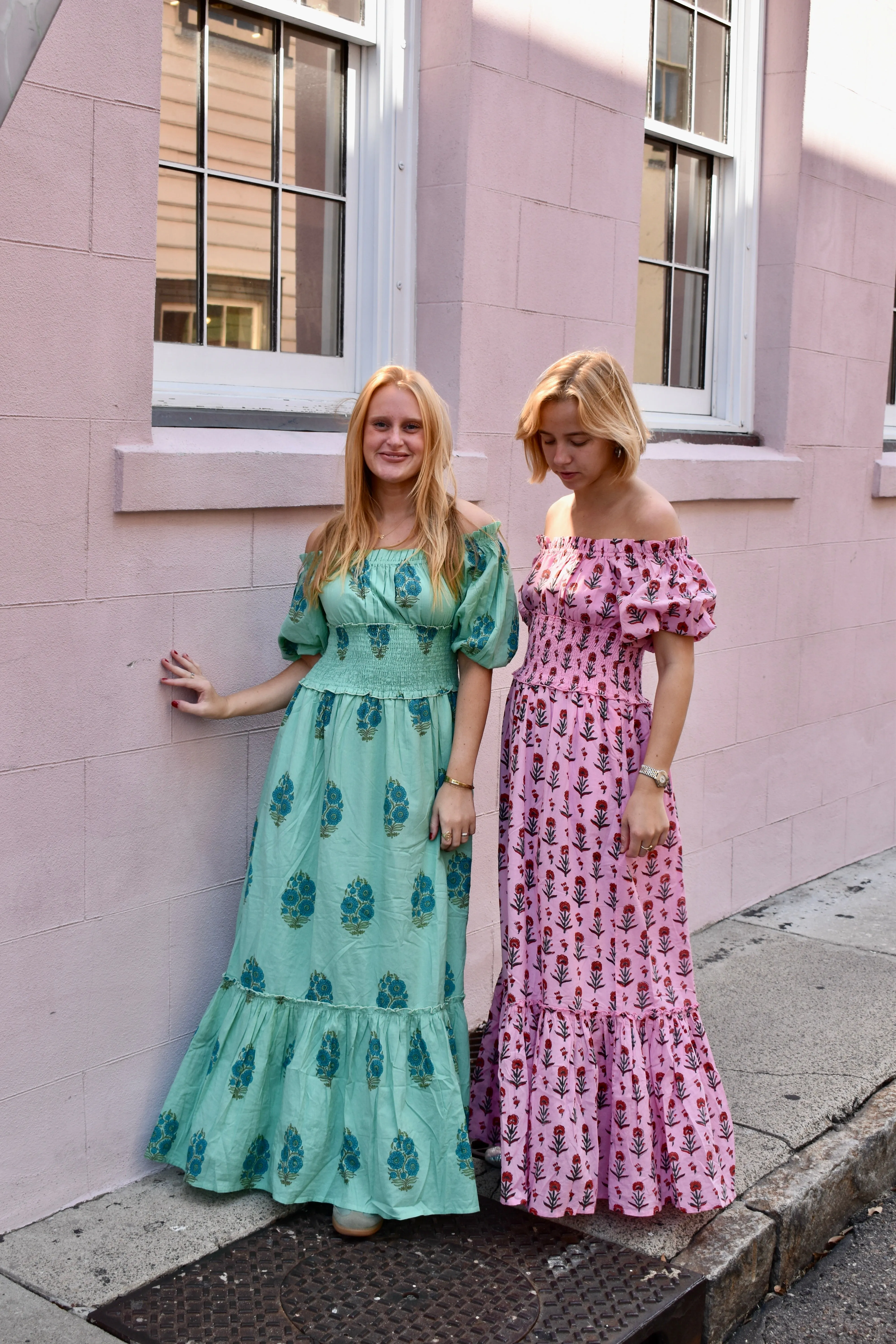 Paloma Maxi Dress Pink Red Floral
