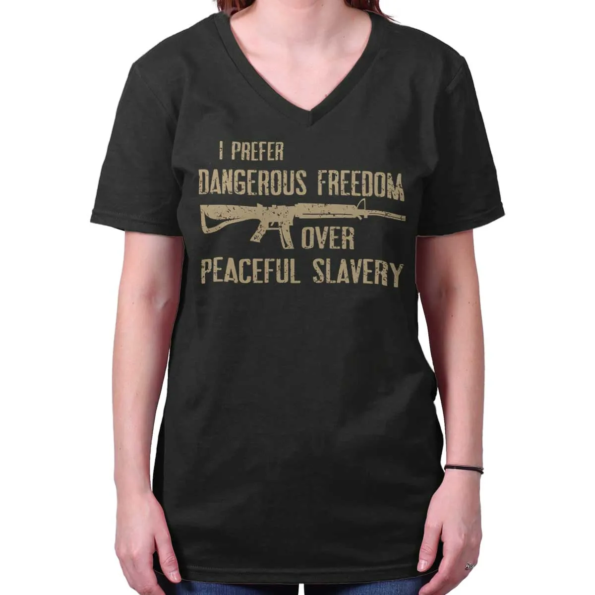 Peaceful Slavery V-Neck T-Shirt