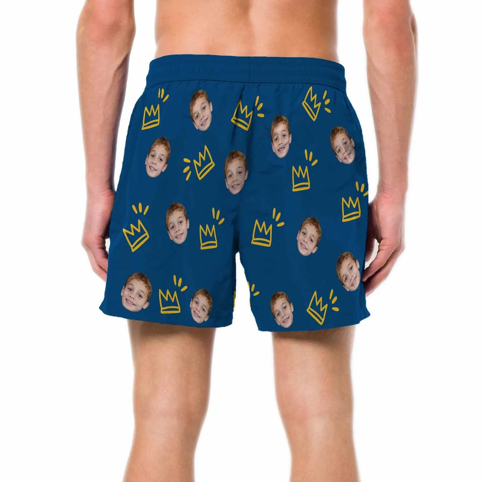 Personalized Swim Trunks Custom Swimming Trunks Custom Face Best Dad Men's Quick Dry Swim Shorts for Father's Day