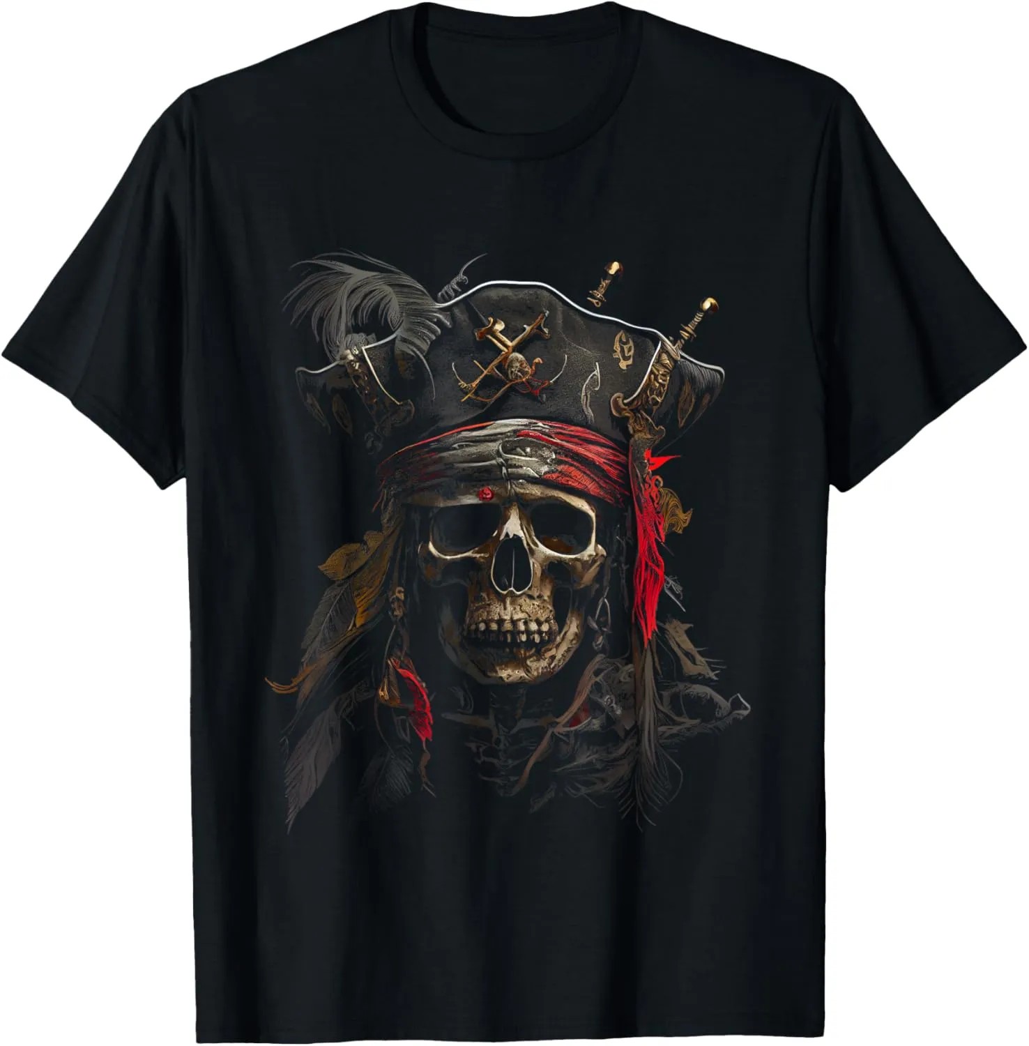 Pirate Skeleton Skull Graphic Tees Men Women Boys Girls T-Shirt