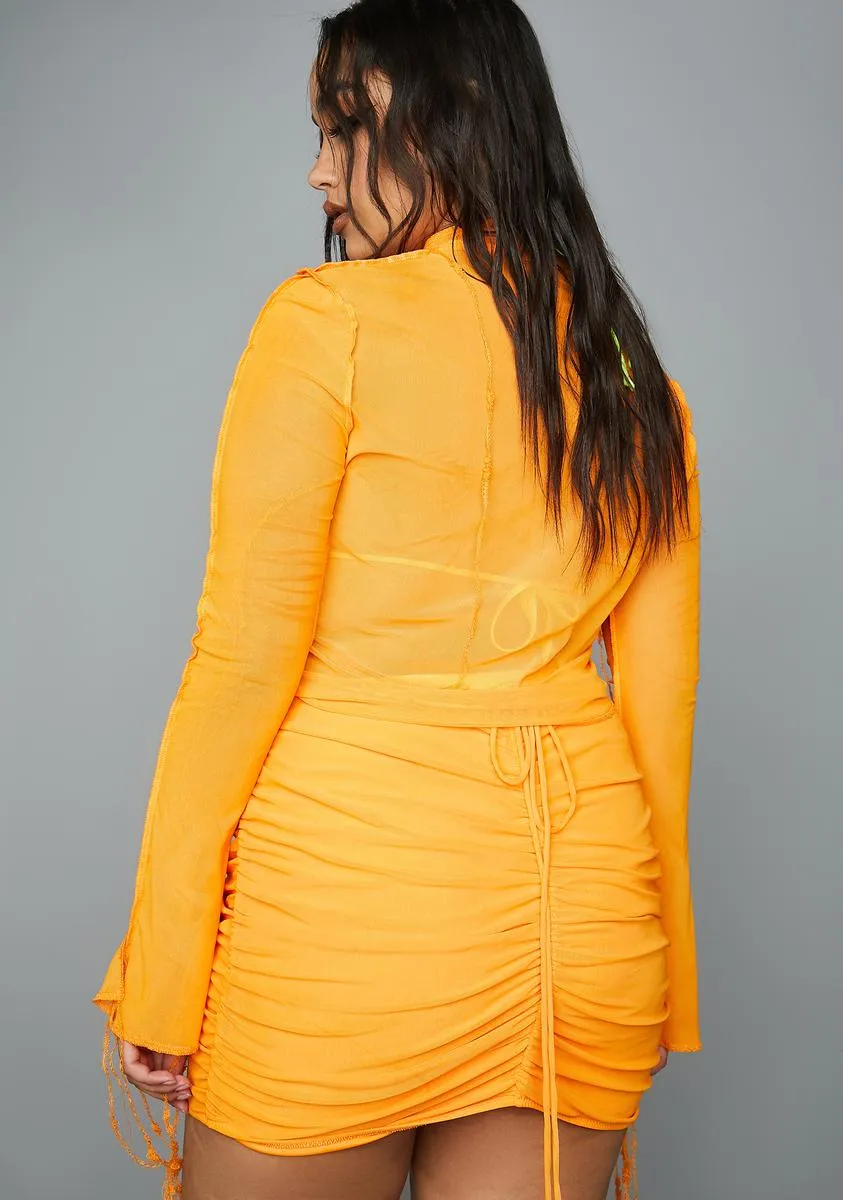 Plus Heating Up Mesh Skirt Set