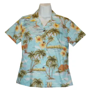 Polynesian Island Women's Aloha Cotton Blouses