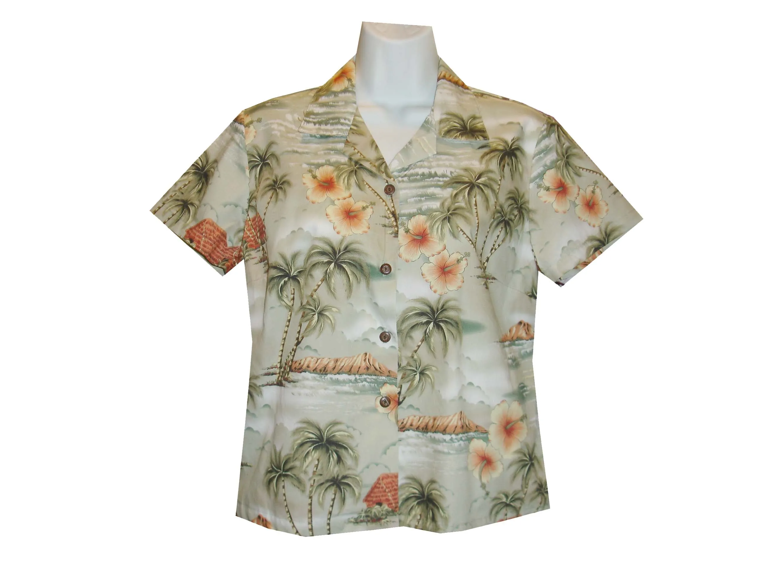 Polynesian Island Women's Aloha Cotton Blouses