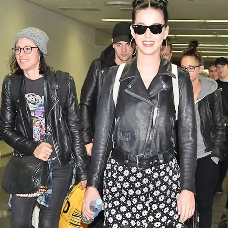 Premium Black Leather Jacket Worn By Katy Perry | Katy Perry Premium Black Leather Jacket