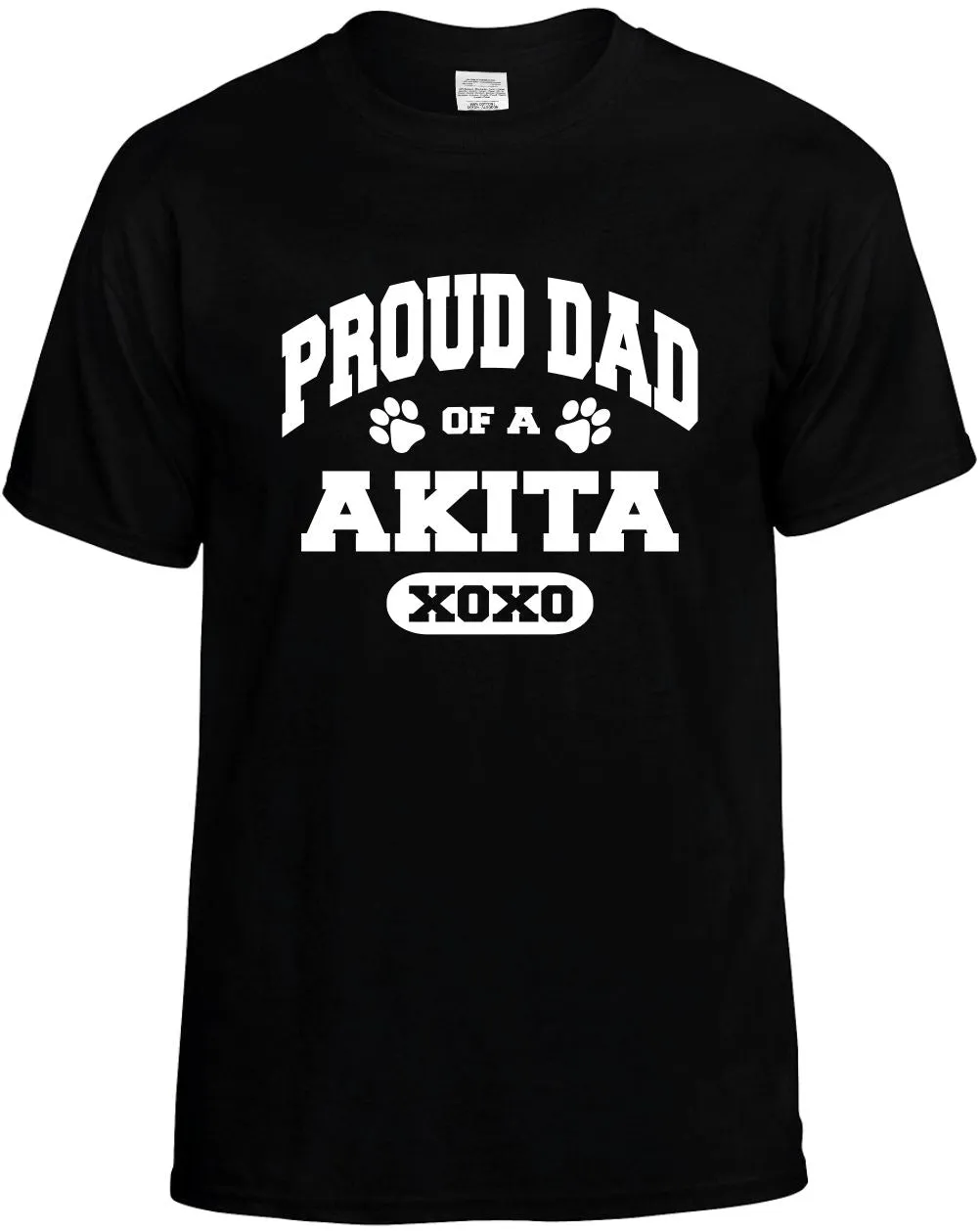 Proud Dad of a Akita Unisex T-Shirt Novelty Graphic Tee Shirt