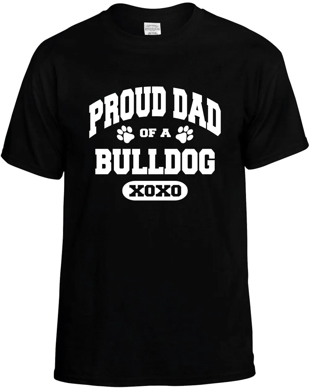 Proud Dad of a Bulldog Unisex T-Shirt Novelty Graphic Tee Shirt