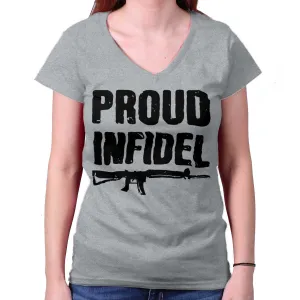 Proud Infidel Junior Fit V-Neck T-Shirt