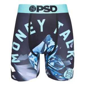 PSD Men's Black Money Talk Boxer Briefs Underwear - 122180025-BLK