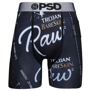 PSD Men's Black Raw Unwrapped Hp Boxer Briefs Underwear - 422180021-BLK