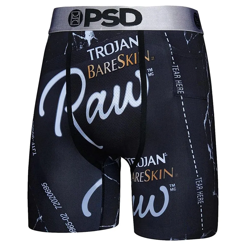 PSD Men's Black Raw Unwrapped Hp Boxer Briefs Underwear - 422180021-BLK