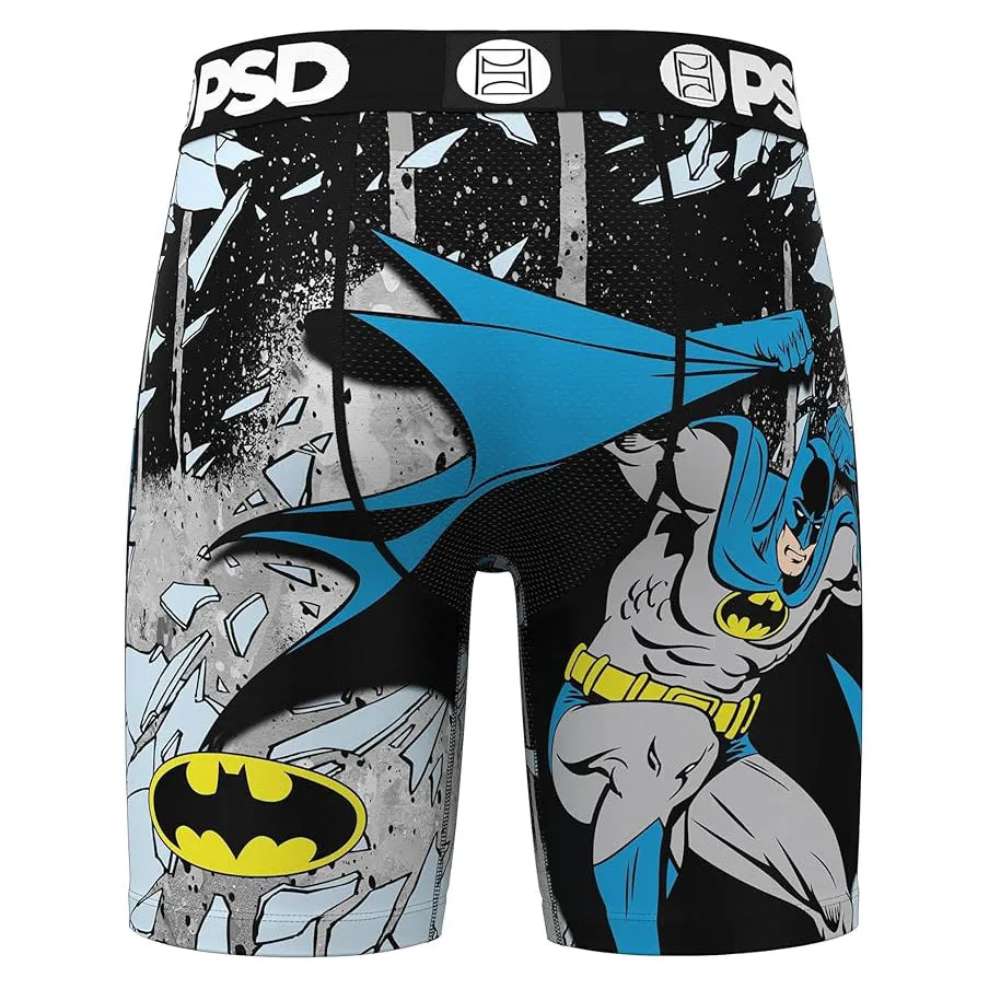 PSD Men's Multicolor Batman Shatter Boxer Briefs Medium Underwear - 324180119-MUL-M